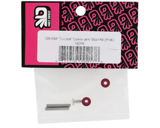 175RC Associated DR10M "Ti-Look" Lower Arm Stud Kit (Pink)
