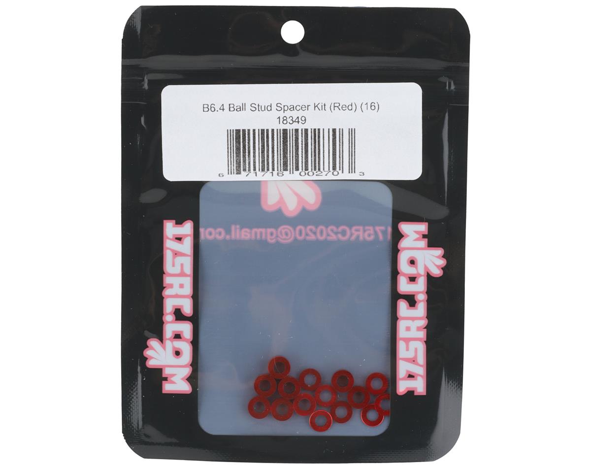 175RC Associated B6.4/B6.4D Ball Stud Spacer Kit (Red) (16)