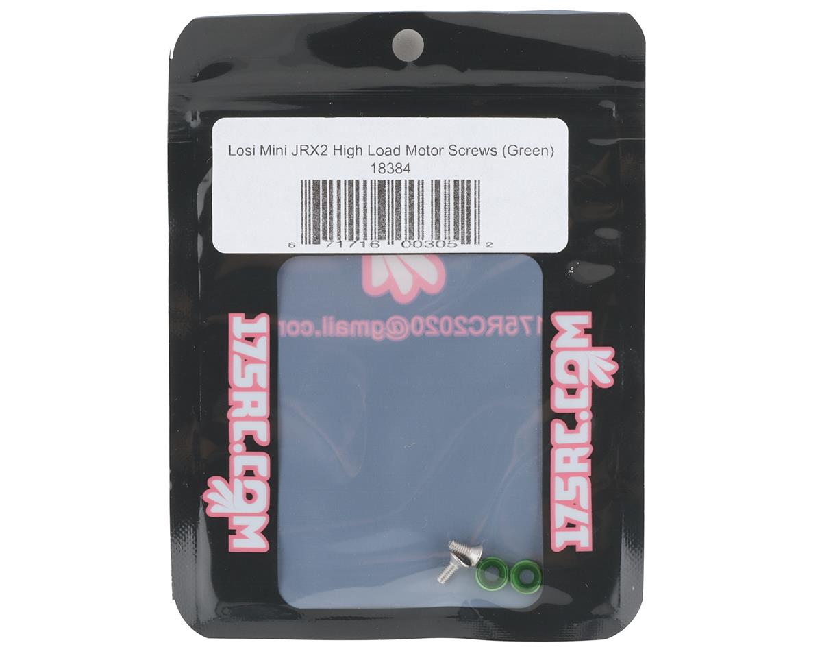 175RC Losi Mini JRX2 High Load Motor Screws (Green) (2)