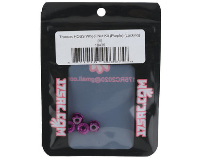 175RC 4mm Locking Wheel Nuts for Traxxas Hoss (Purple) (4)