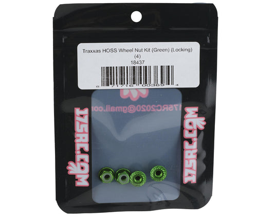 175RC 4mm Locking Wheel Nuts for Traxxas Hoss  (Green) (4)