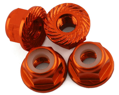 175RC 4mm Locking Wheel Nuts for Traxxas Hoss (Orange) (4)