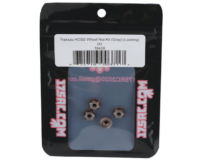175RC 4mm Locking Wheel Nuts for Traxxas Hoss (Grey) (4)