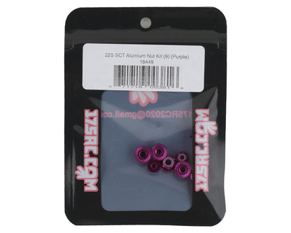 175RC Losi 22S SCT Aluminum Nut Kit (Purple) (9)