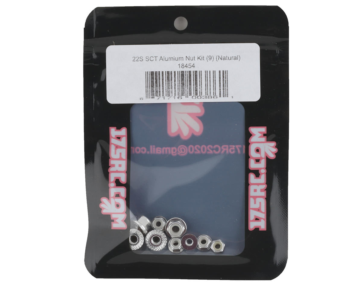 175RC Losi 22S SCT Aluminum Nut Kit (Silver) (9)