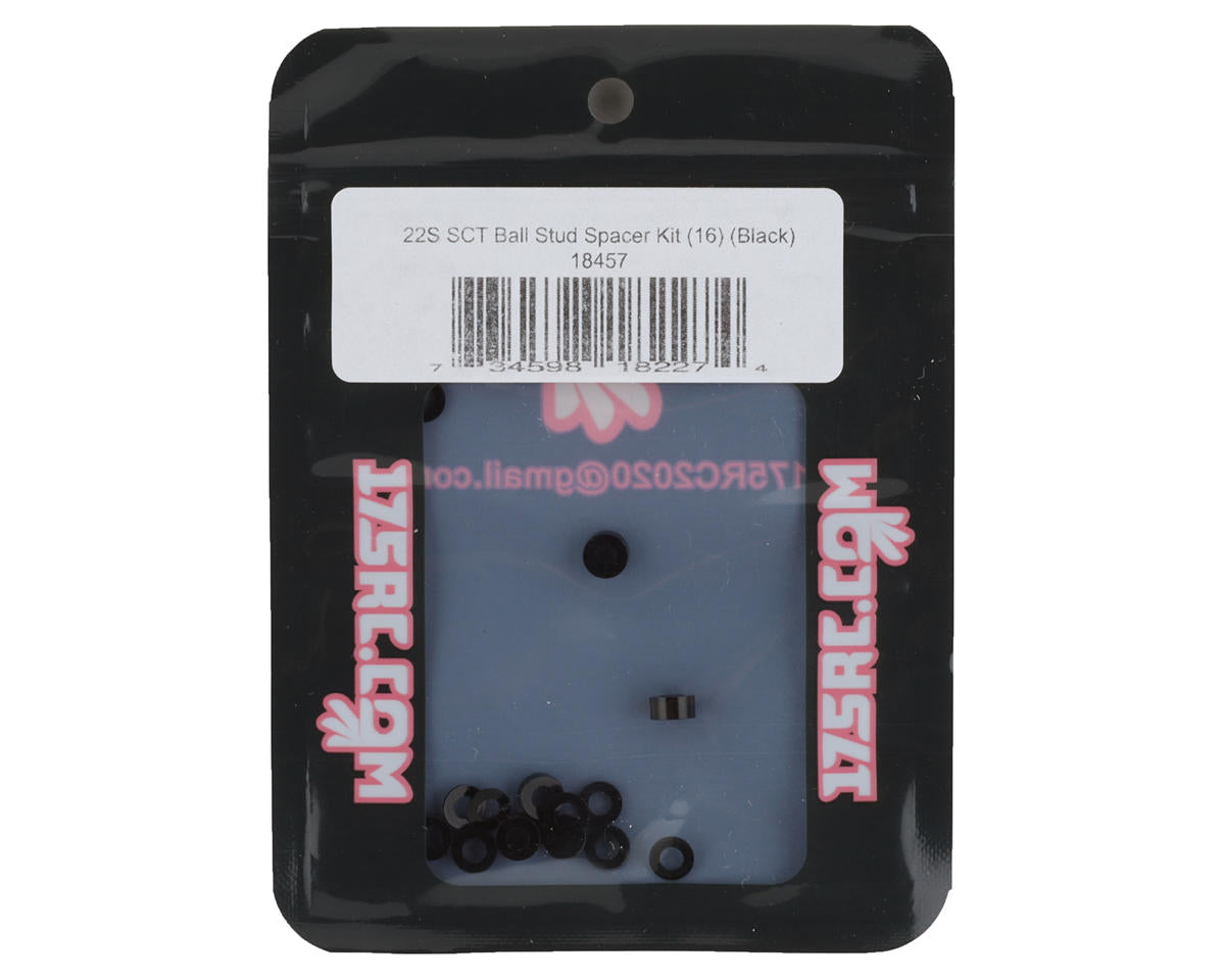 175RC Losi 22S SCT Ball Stud Spacer Kit (Black) (16)