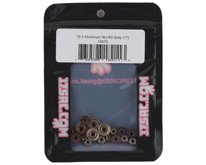 175RC T6.4 Aluminum Nut Kit (Grey) (17)