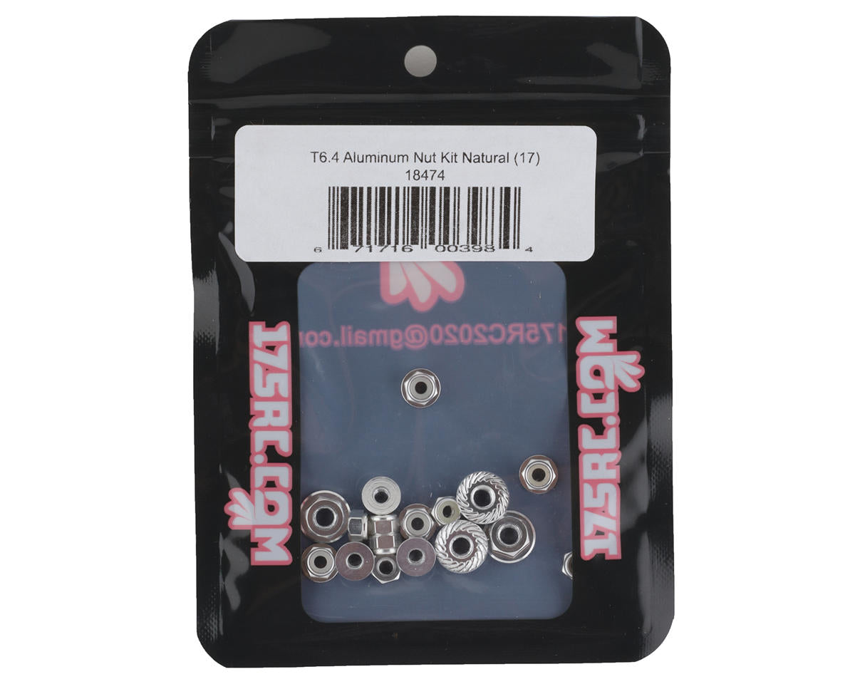 175RC T6.4 Aluminum Nut Kit (Silver) (17)