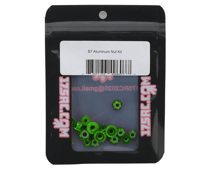 175RC RC10 B7 Aluminum Nuts Kit (Green)