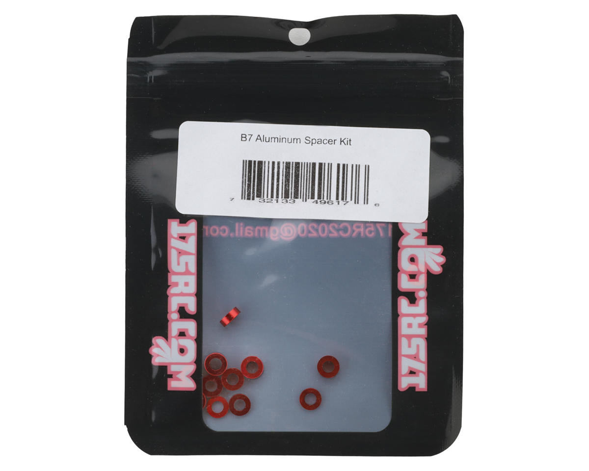 175RC RC10 B7 Aluminum Spacer Kit (Red)