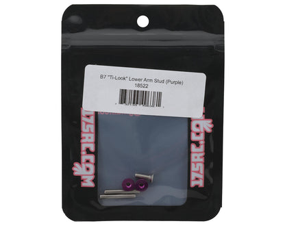 175RC RC10B7/B7D "Ti-Look" Lower Arm Stud Kit (Purple)
