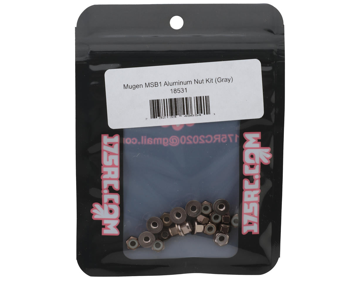 175RC Mugen MSB1 Aluminum Nut Kit (Gray)