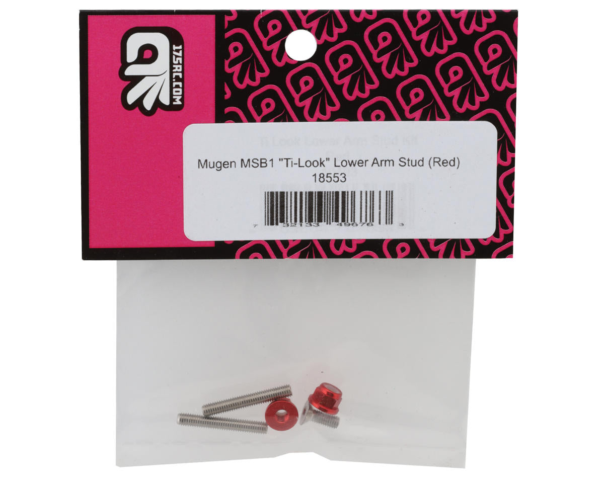175RC Mugen MSB1 Stainless Steel "Ti-Look" Lower Arm Studs Set