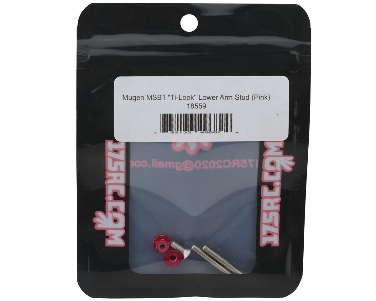 175RC Mugen MSB1 Stainless Steel "Ti-Look" Lower Arm Studs Set