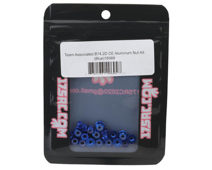 175RC Team Associated RC10B74.2D CE Aluminum Nuts Kit (Blue)