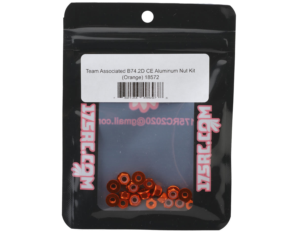 175RC Team Associated RC10B74.2D CE Aluminum Nuts Kit (Orange)