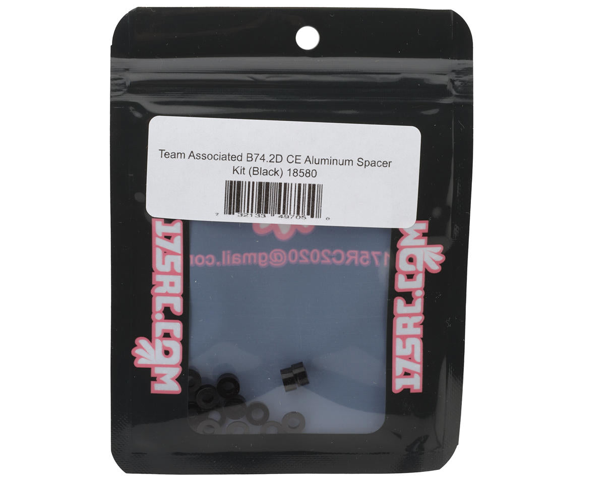 175RC Team Associated RC10B74.2D CE Aluminum Spacers Kit (Black)