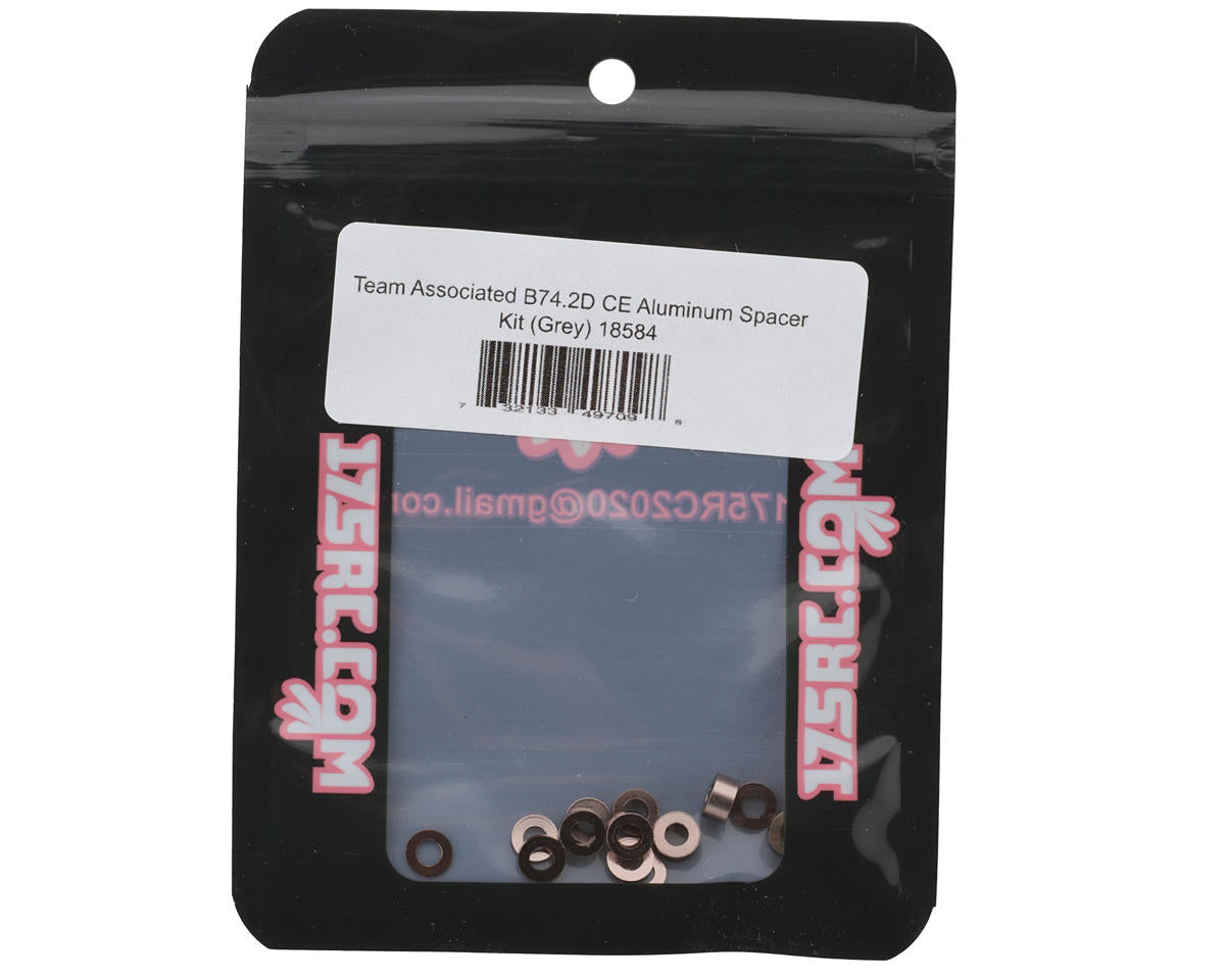 175RC Team Associated RC10B74.2D CE Aluminum Spacers Kit (Grey)