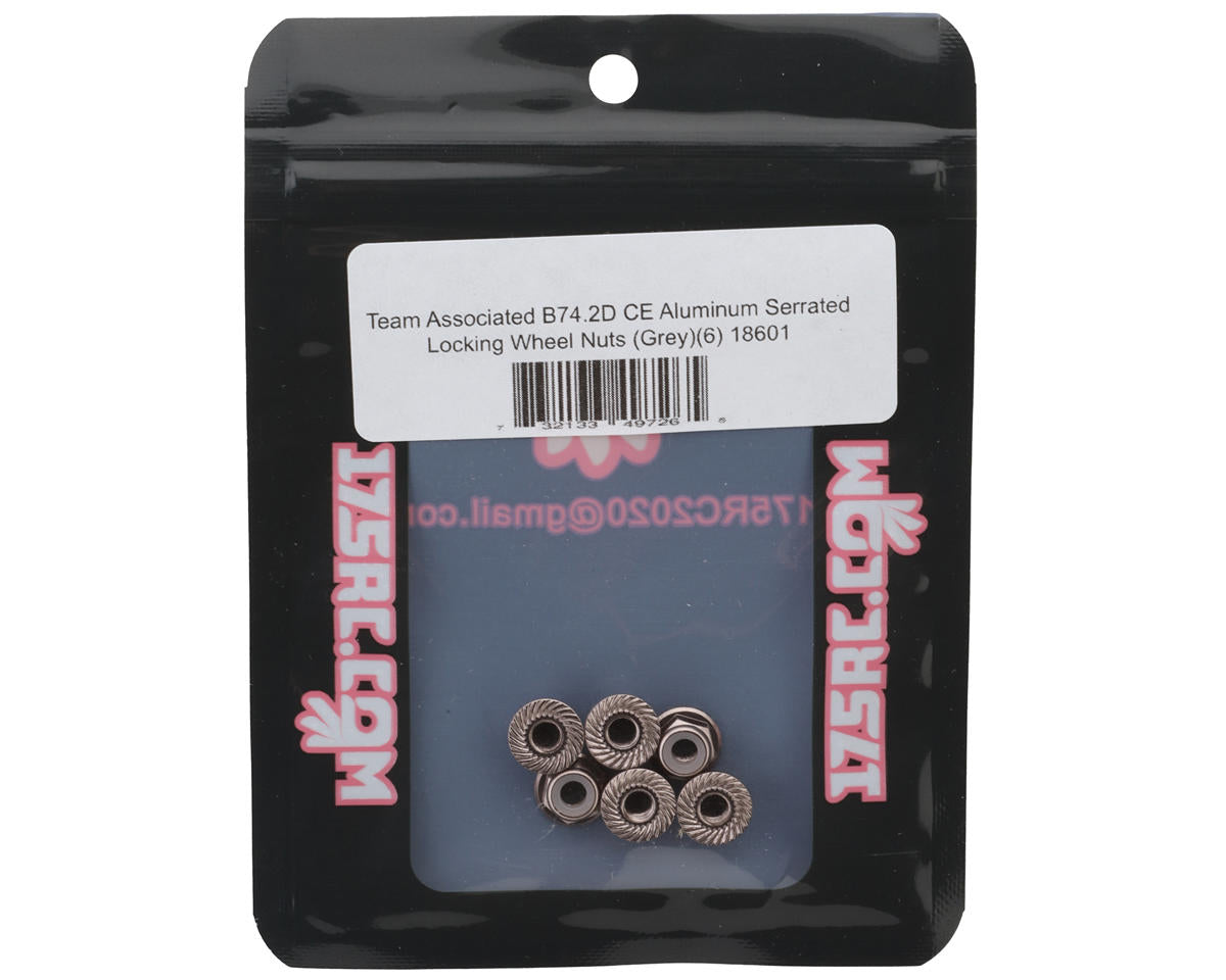 175RC Team Associated RC10B74.2D CE Aluminum Serrated Locking Wheel Nuts