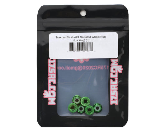 175RC Aluminum Serrated Wheel Nuts for Traxxas Slash 4x4 (Green) (6)