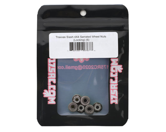 175RC Aluminum Serrated Wheel Nuts for Traxxas Slash 4x4 (Grey) (6)