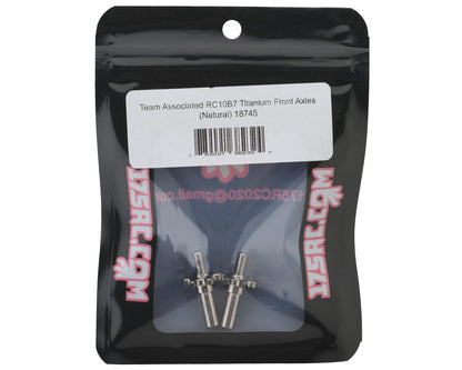 175RC Associated RC10B7 Titanium Front Axles (Silver)