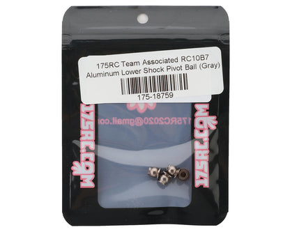 175RC Team Associated RC10B7 Aluminum Lower Shock Pivot Ball (Grey) (4)
