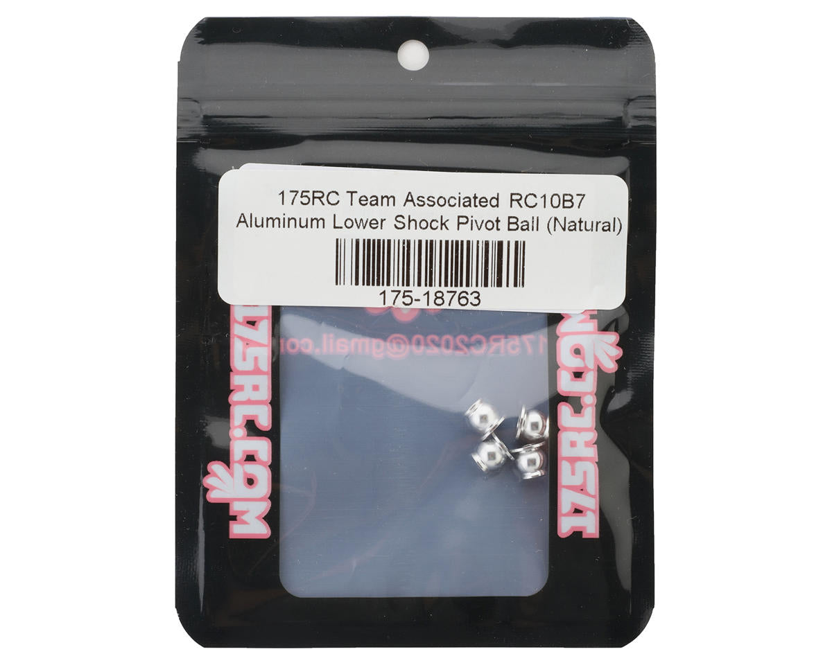 175RC Team Associated RC10B7 Aluminum Lower Shock Pivot Ball (Natural) (4)