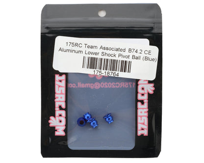 175RC Team Associated B74.2 CE Aluminum Lower Shock Pivot Ball (Blue) (4)