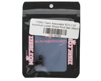 175RC Team Associated B74.2 CE Aluminum Lower Shock Pivot Ball (Black) (4)