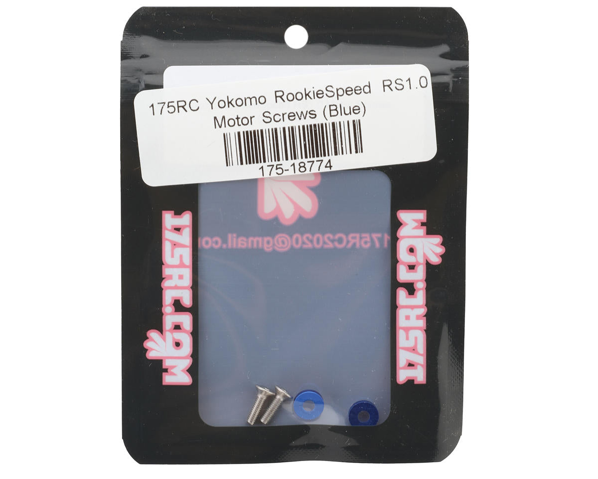 175RC Yokomo RookieSpeed RS1.0 Motor Screws (Blue) (2)