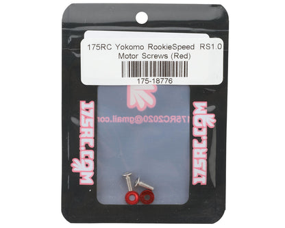 175RC Yokomo RookieSpeed RS1.0 Motor Screws (Red) (2)