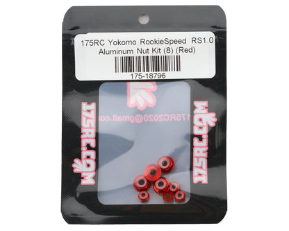 175RC Yokomo RookieSpeed RS1.0 Aluminum Nut Kit (Red) (8)