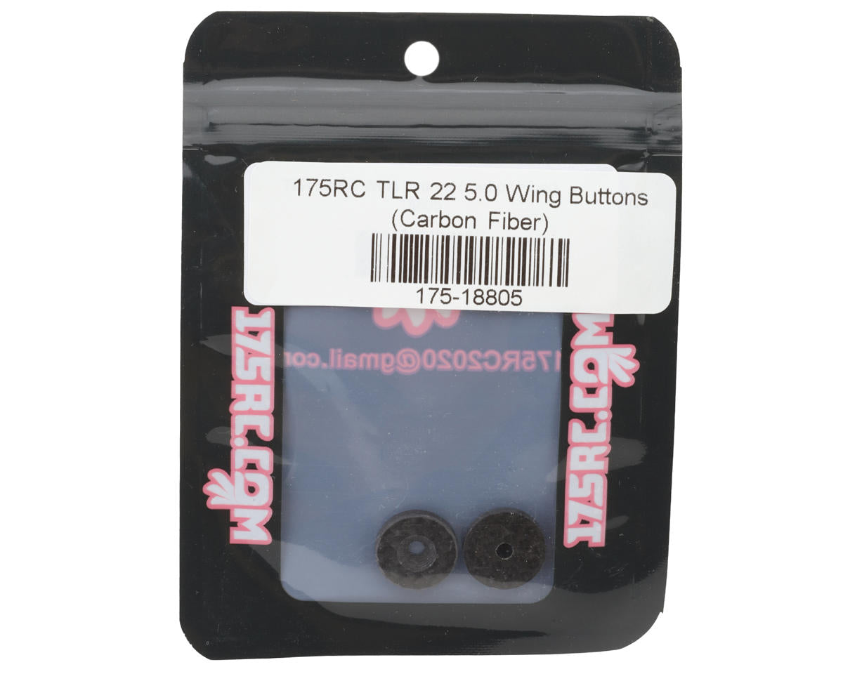 175RC TLR 22 5.0 Carbon Fiber Wing Buttons (2)