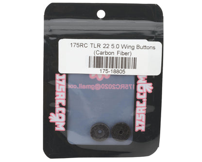 175RC TLR 22 5.0 Carbon Fiber Wing Buttons (2)
