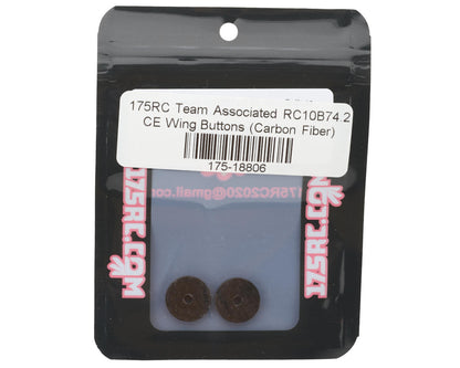 175RC Team Associated RC10B74.2 CE Carbon Fiber Wing Buttons (2)