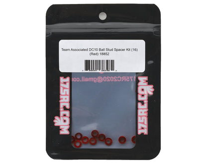 175RC Team Associated DC10 Aluminum Ball Stud Spacers Kit (Red) (16)