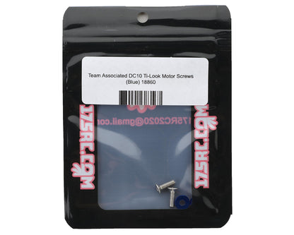 175RC Team Associated DC10 Ti-Look Motor Screws (Blue)