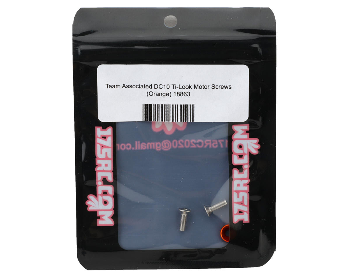 175RC Team Associated DC10 Ti-Look Motor Screws (Orange)