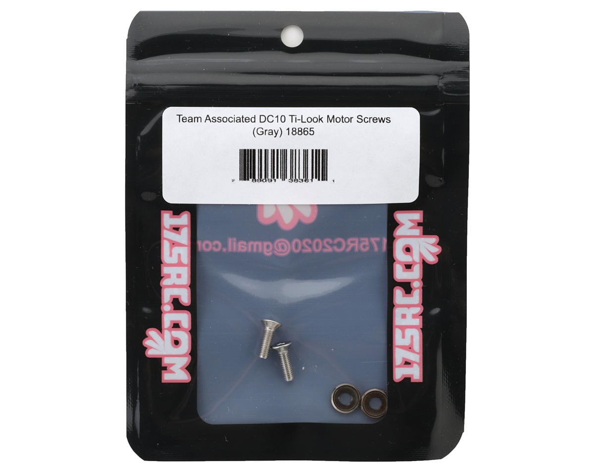 175RC Team Associated DC10 Ti-Look Motor Screws (Grey)