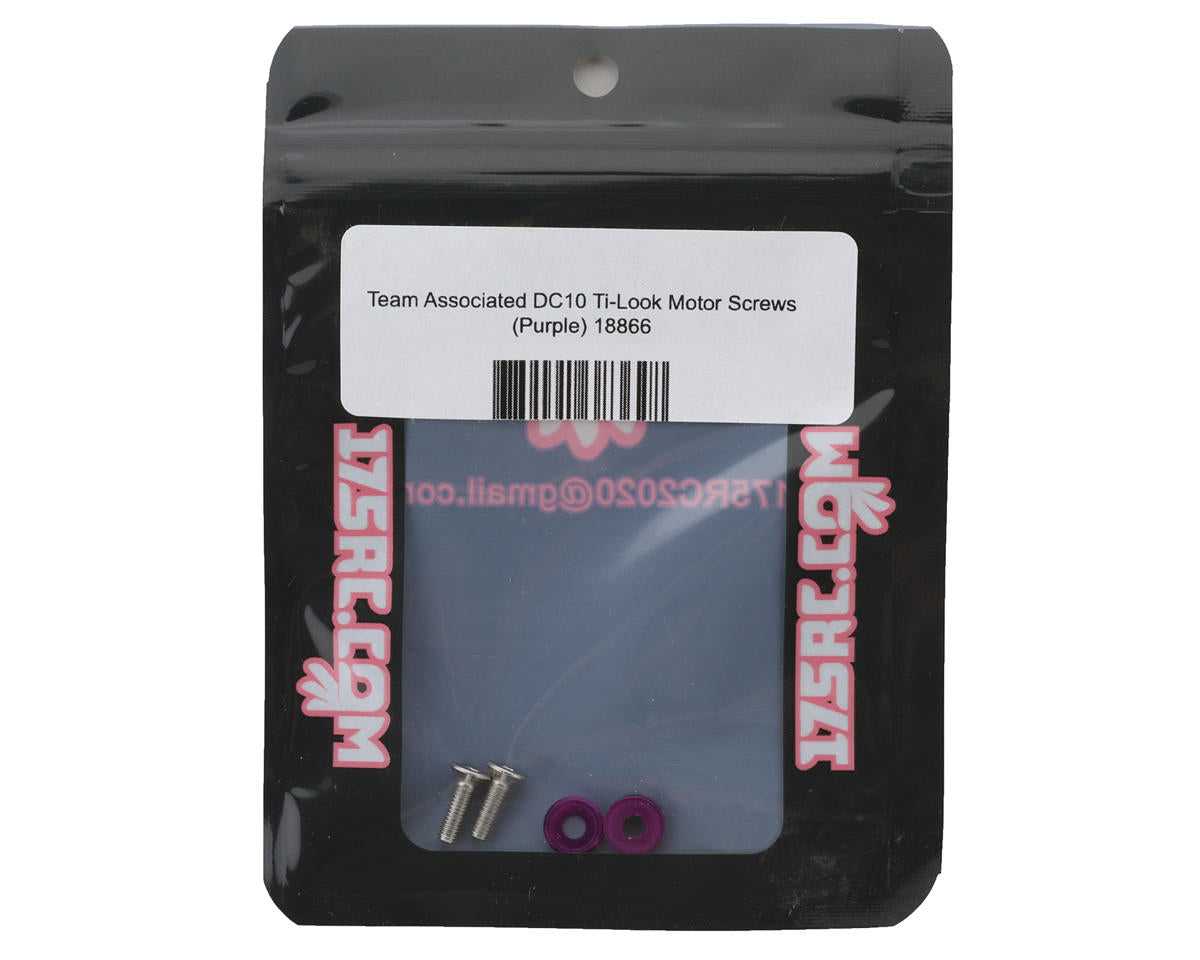 175RC Team Associated DC10 Ti-Look Motor Screws (Purple)