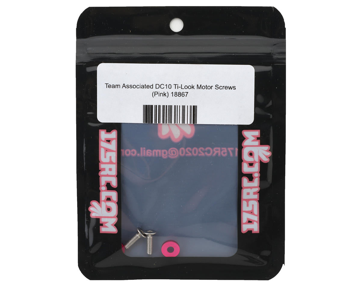 175RC Team Associated DC10 Ti-Look Motor Screws (Pink)