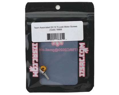 175RC Team Associated DC10 Ti-Look Motor Screws (Gold)