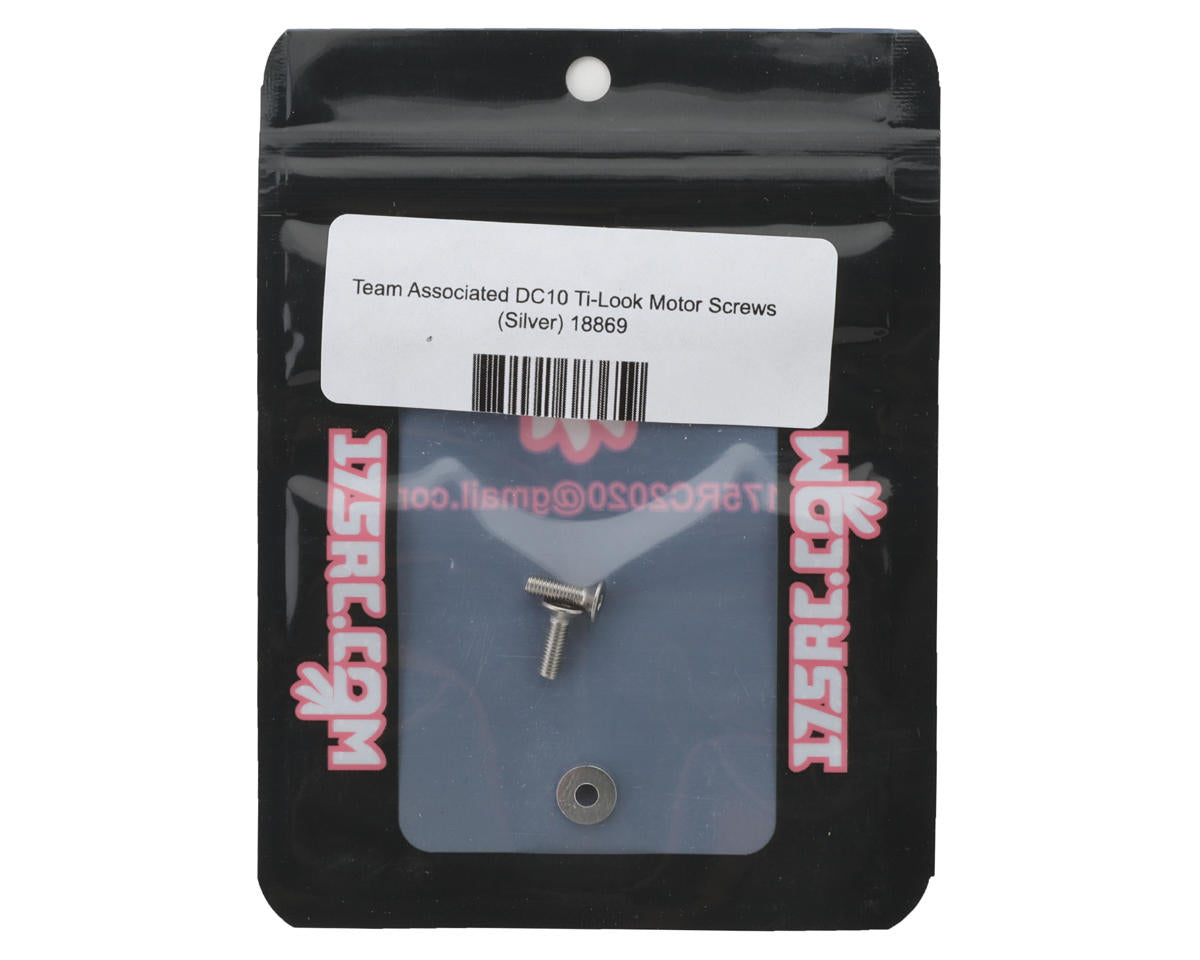 175RC Team Associated DC10 Ti-Look Motor Screws (Silver)