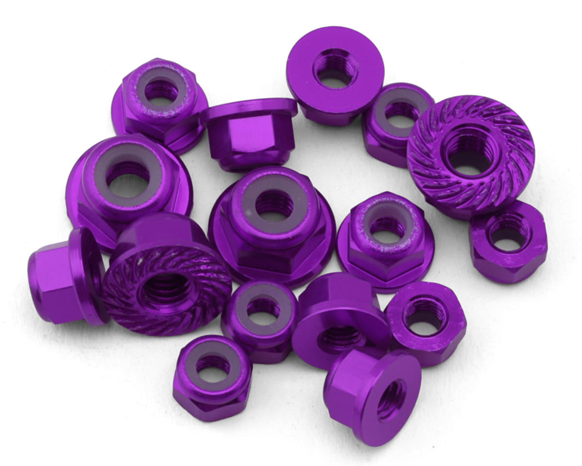 175RC Team Associated RC10B7.1/T7 Aluminum Locknut Kit (Purple) (17)