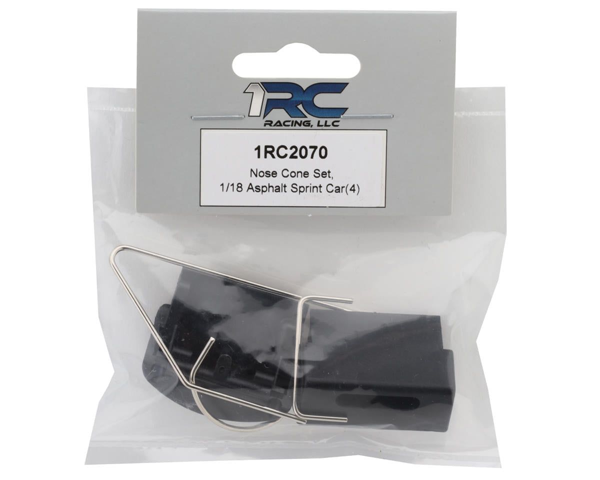 1RC Racing 1/18 Asphalt Sprint Car Nose Cone & Nerf Bar Set