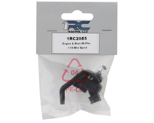 1RC Racing 1/18 Mini Sprint Engine w/Aluminum Muffler