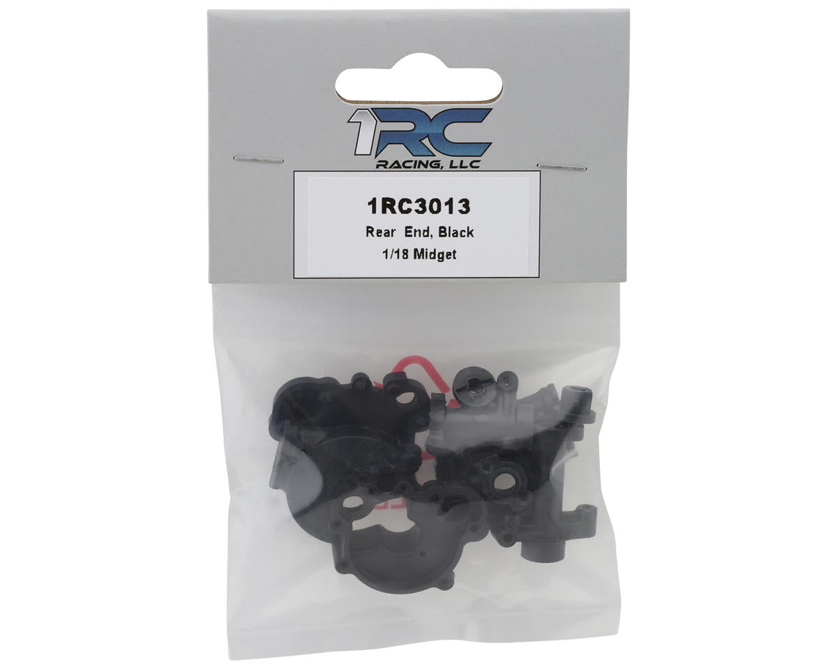 1RC Racing 1/18 Rear End Axle Housing (Black) (Midget/Sprint/EDM/Late Model)