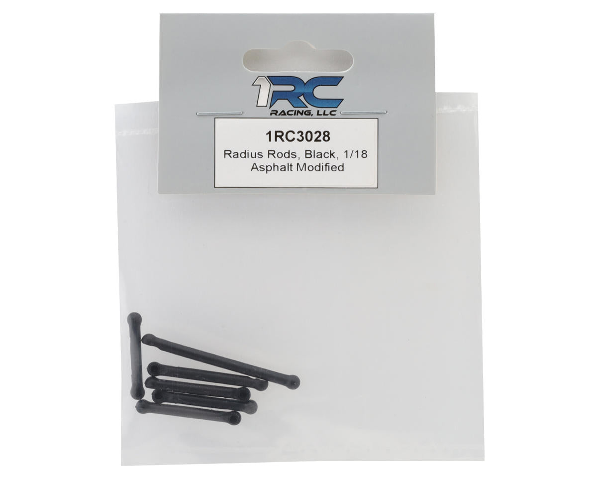 1RC Racing 1/18 Asphalt Modified Radius Rod Set (Black)