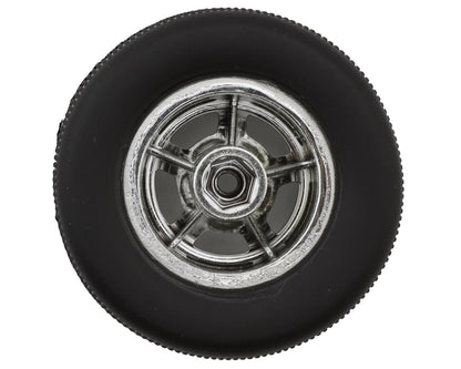 1RC Racing Pre-Mounted 1/18 Asphalt Late Model Hoosier Tires (Chrome) (4) (F/R)